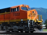 BNSF 7322 close up as she rolls west towards Whitefish, MT for a crew swap.